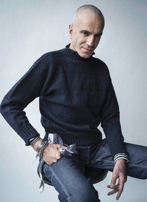 Daniel Day-Lewis in his Flamborough Marine Gansey