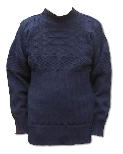 Wick Gansey in �Dark Navy� 5-ply wool